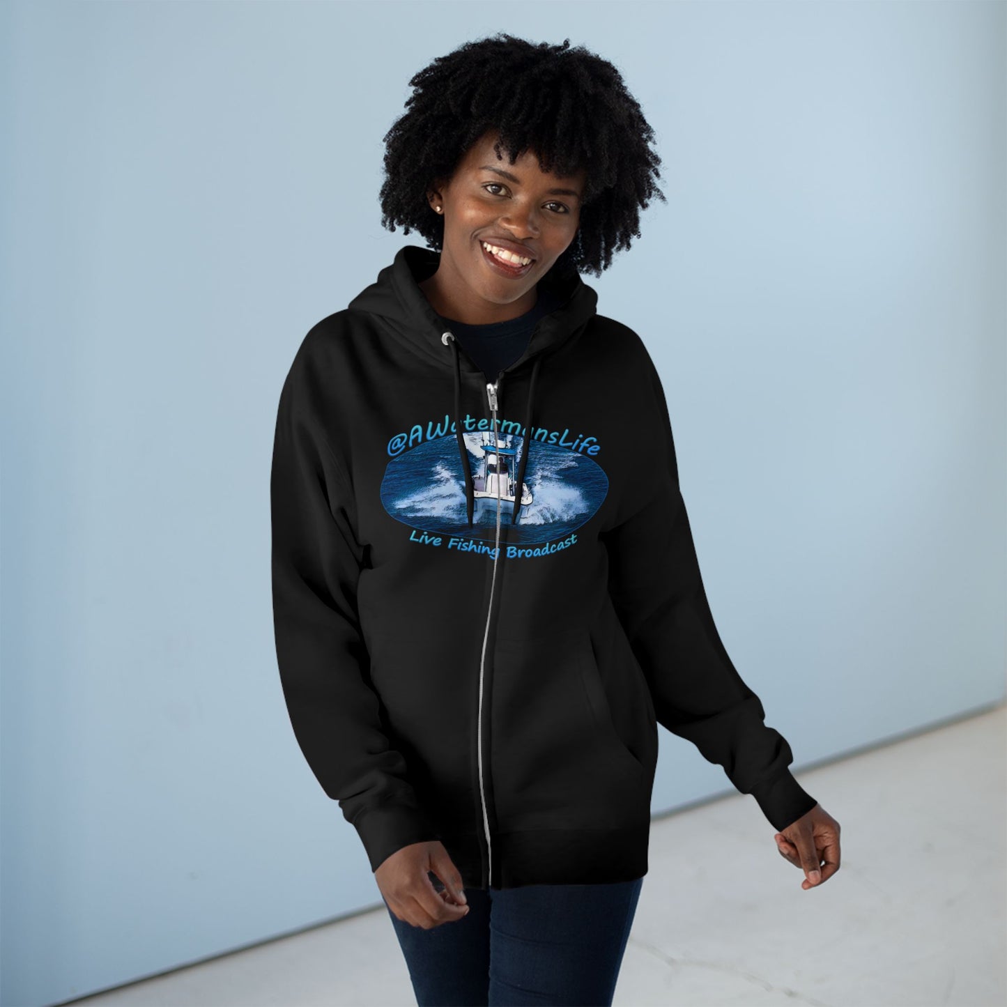 AWatermansLife Zip Hoodie - W/ Vintage Style Logo