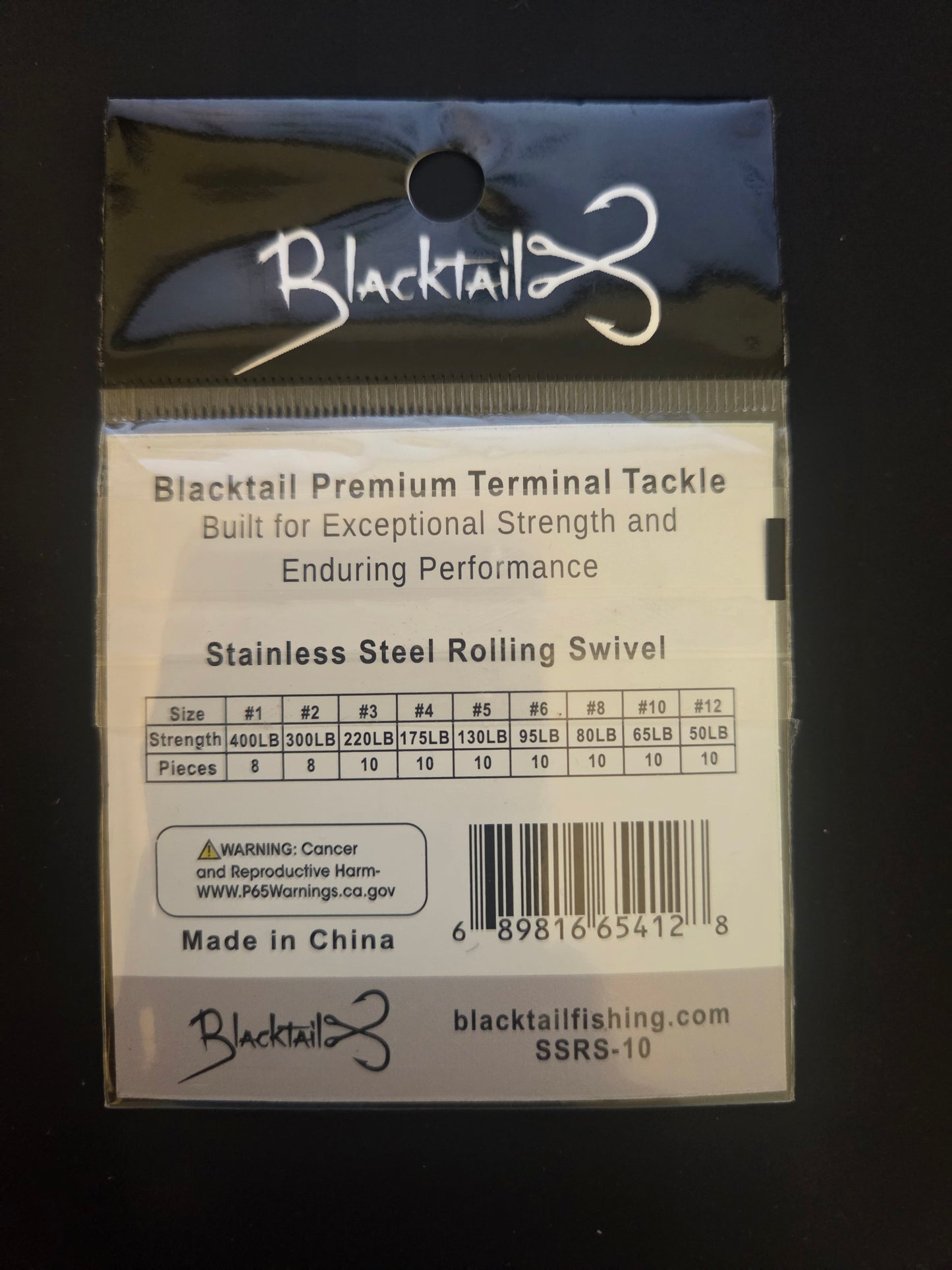 Roller Swivel Stainless Steel - Blacktail
