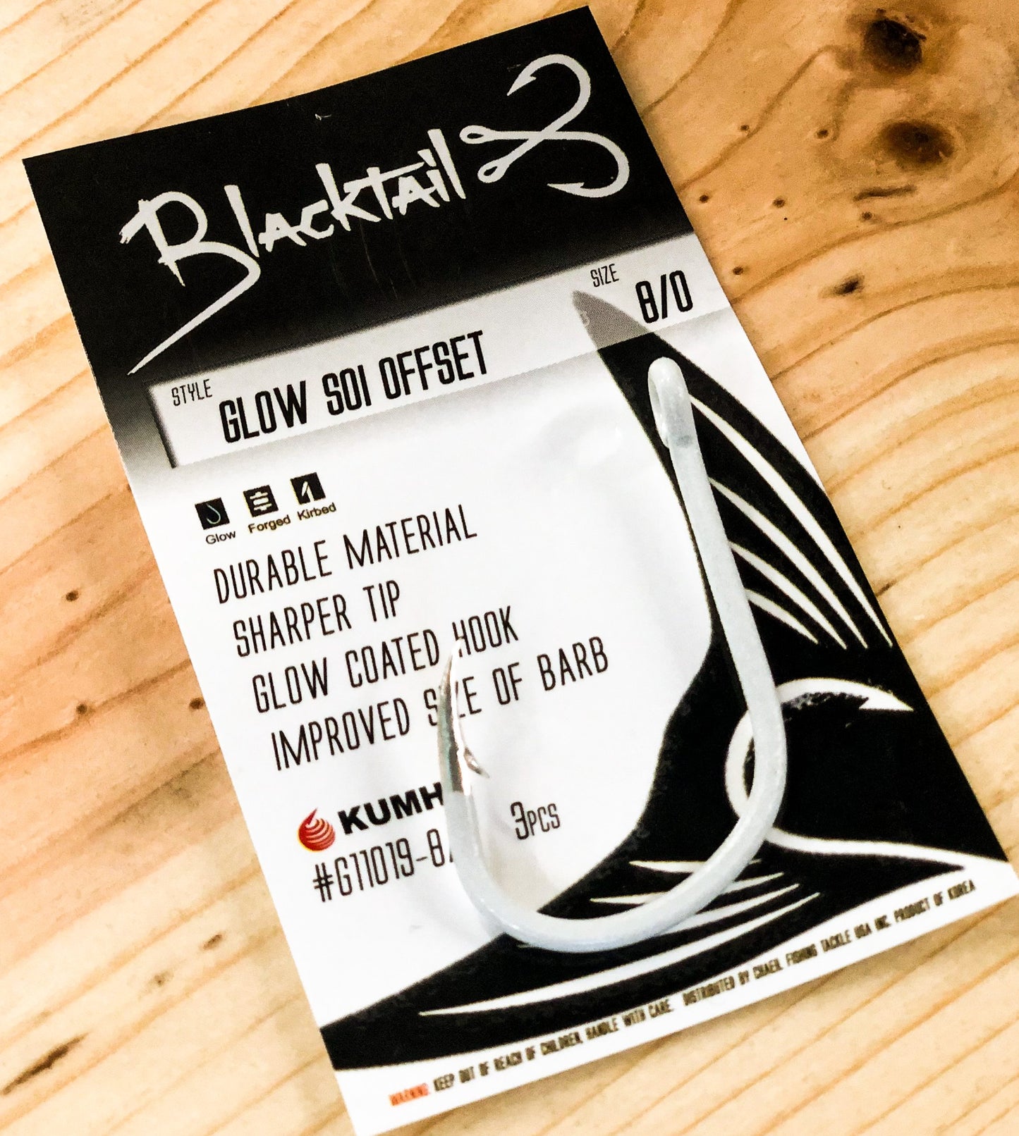 Blacktail Glow Soi Offset Hook