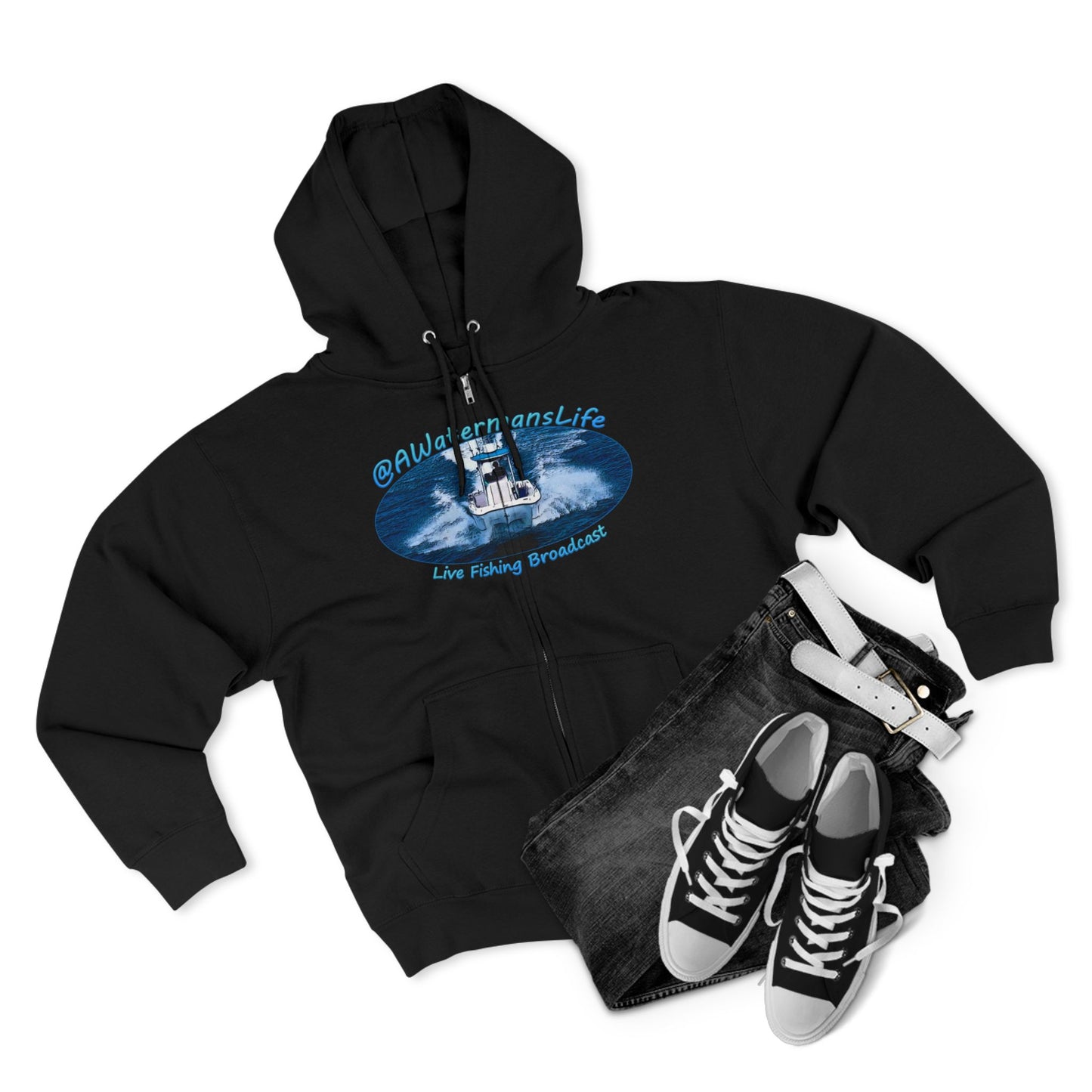 AWatermansLife Zip Hoodie - W/ Vintage Style Logo