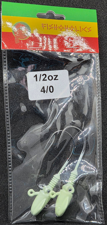 Squid Head Jig Head 2X BKK Hook - Fishoholics805