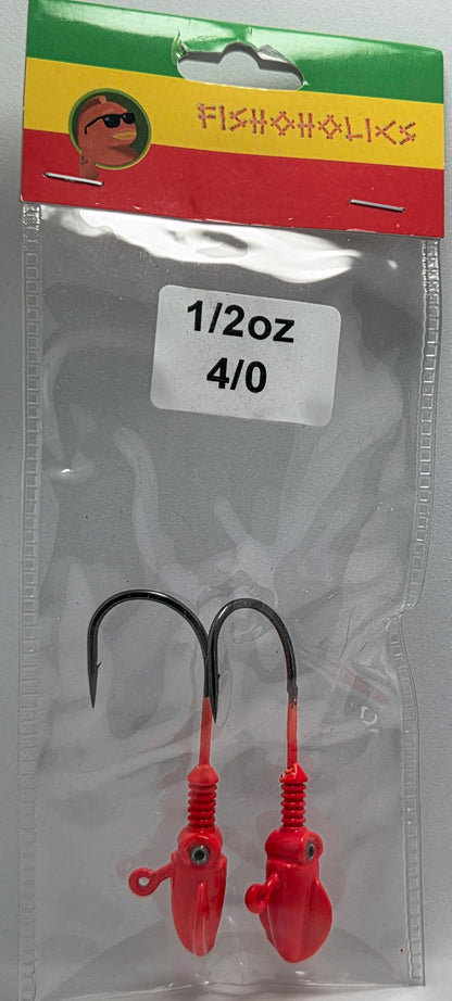 Squid Head Jig Head 2X BKK Hook - Fishoholics805