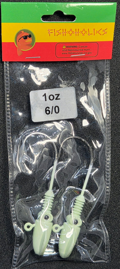 Squid Head Jig Head 2X BKK Hook - Fishoholics805