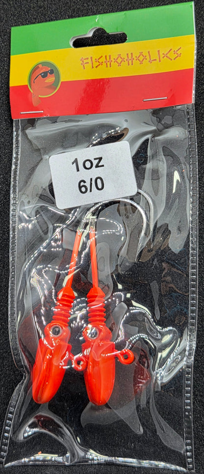 Squid Head Jig Head 2X BKK Hook - Fishoholics805