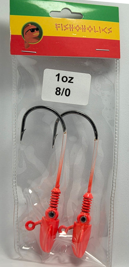 Squid Head Jig Head 2X BKK Hook - Fishoholics805
