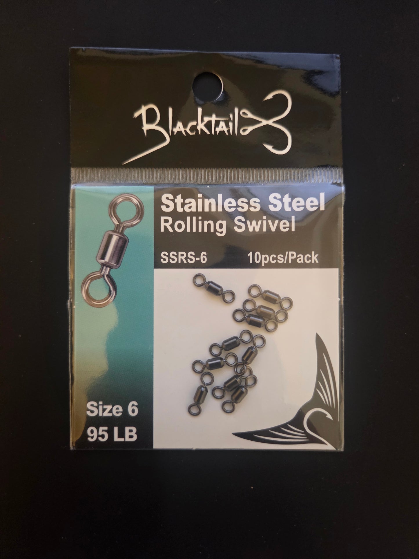 Roller Swivel Stainless Steel - Blacktail