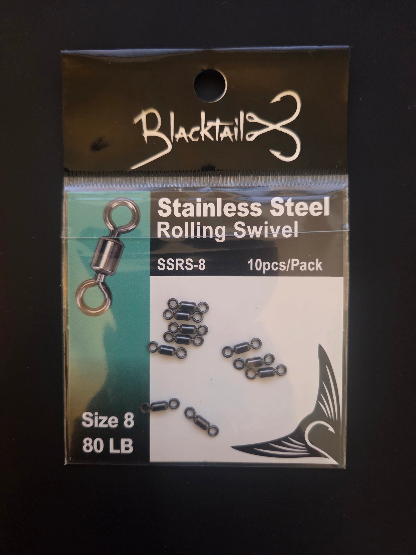 Roller Swivel Stainless Steel - Blacktail