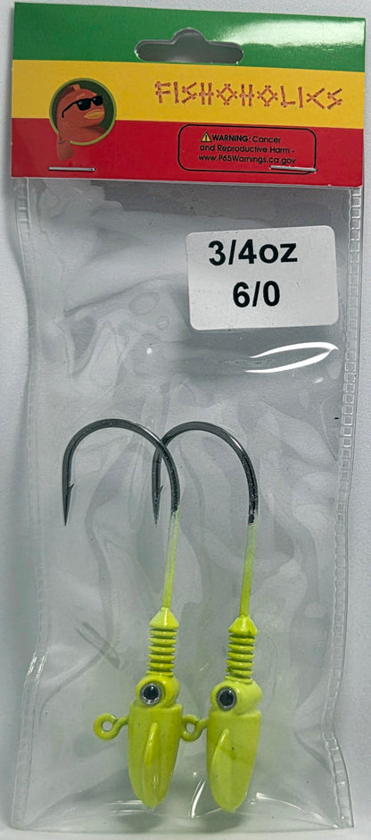 Squid Head Jig Head 2X BKK Hook - Fishoholics805