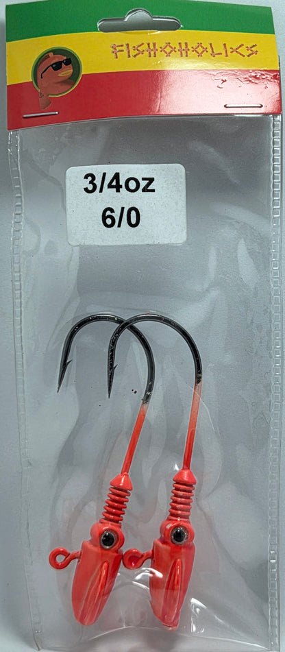 Squid Head Jig Head 2X BKK Hook - Fishoholics805