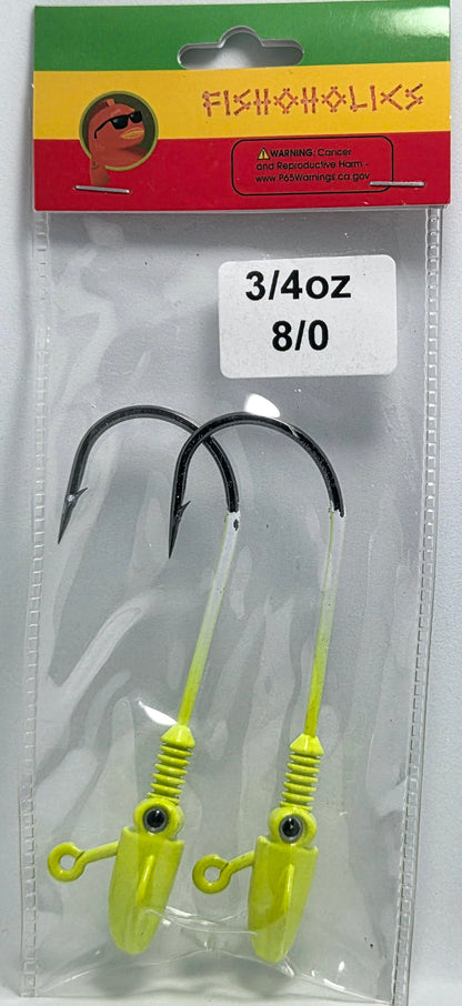Squid Head Jig Head 2X BKK Hook - Fishoholics805