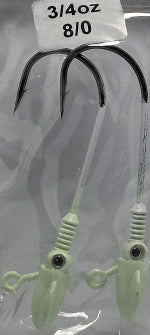 Packaged Fishohalics805 Squid Lead Head 3/4oz and 8/0