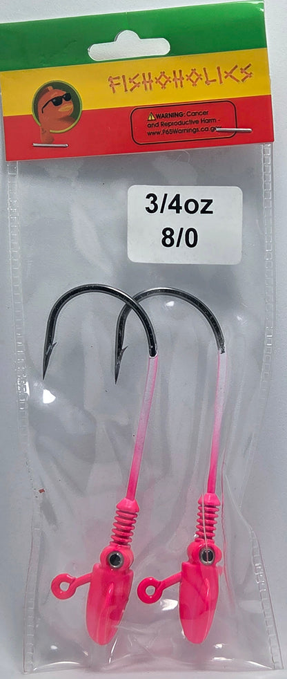 Squid Head Jig Head 2X BKK Hook - Fishoholics805