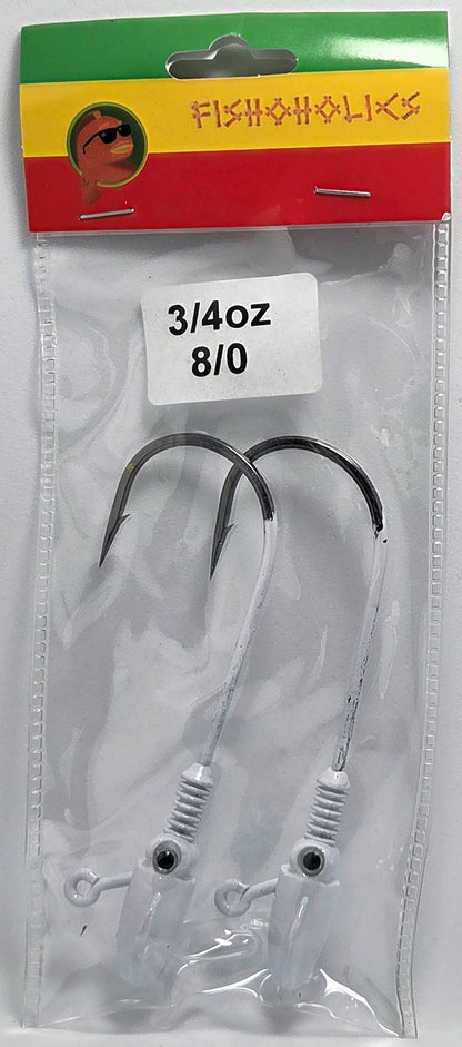 Squid Head Jig Head 2X BKK Hook - Fishoholics805