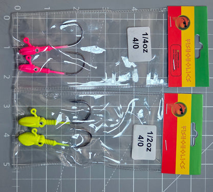 Squid Head Jig Head 2X BKK Hook - Fishoholics805