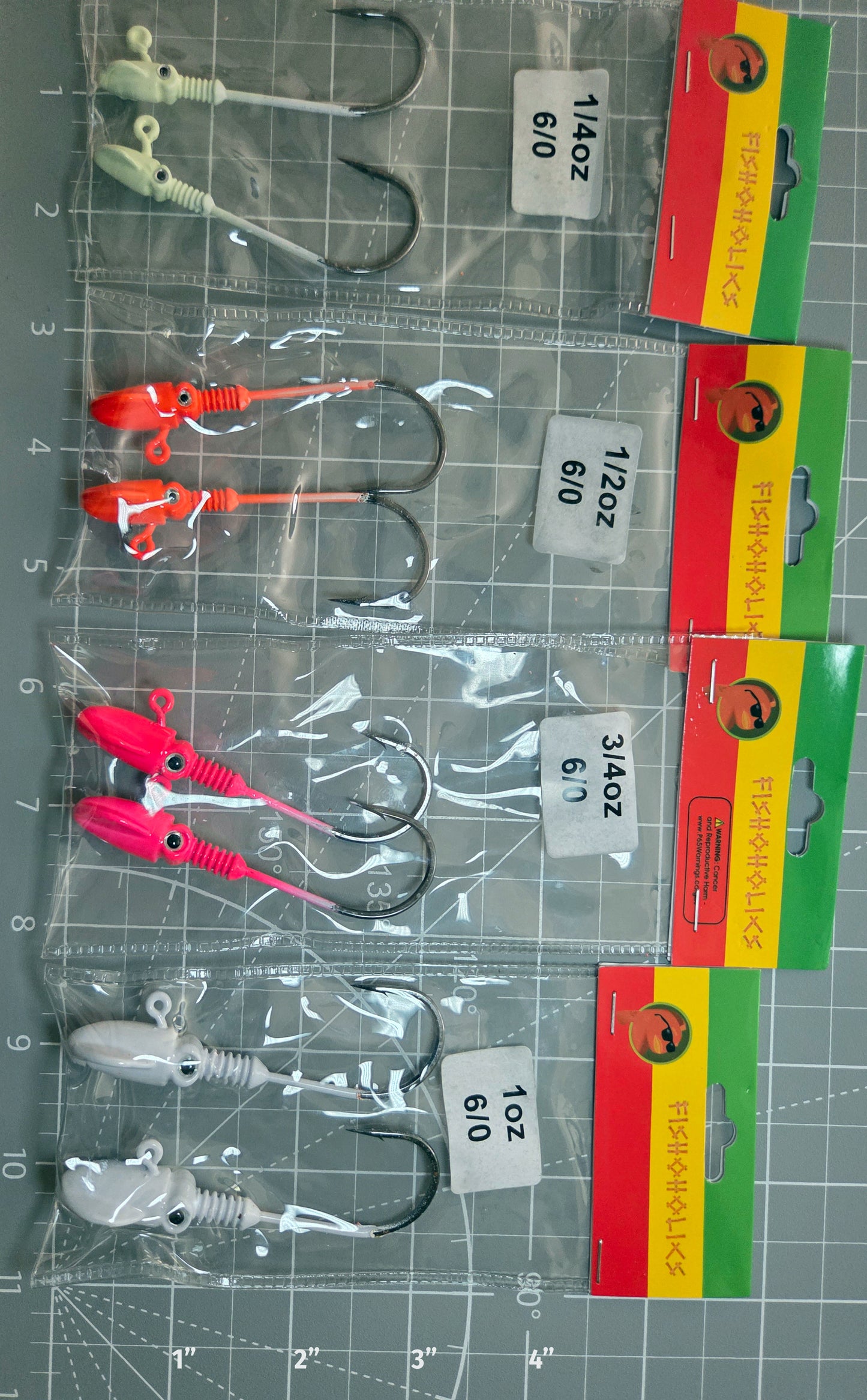 Squid Head Jig Head 2X BKK Hook - Fishoholics805