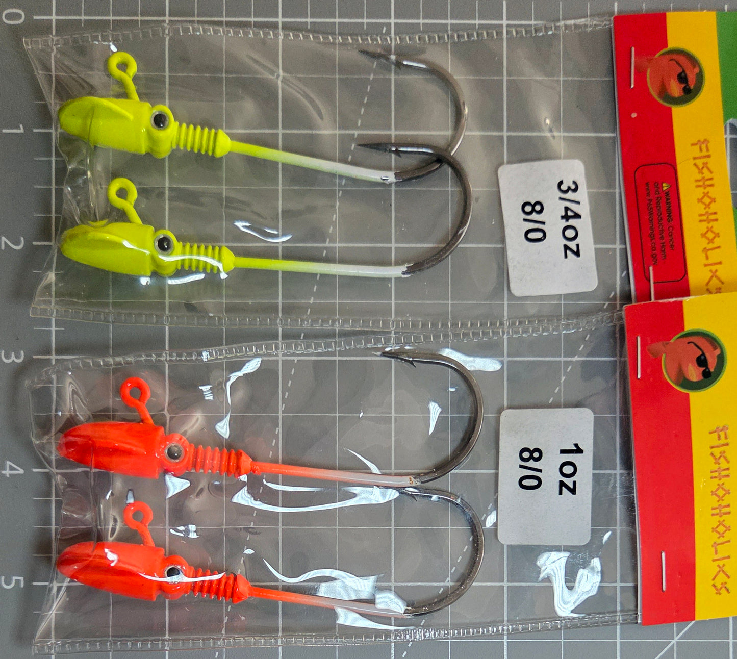 Squid Head Jig Head 2X BKK Hook - Fishoholics805