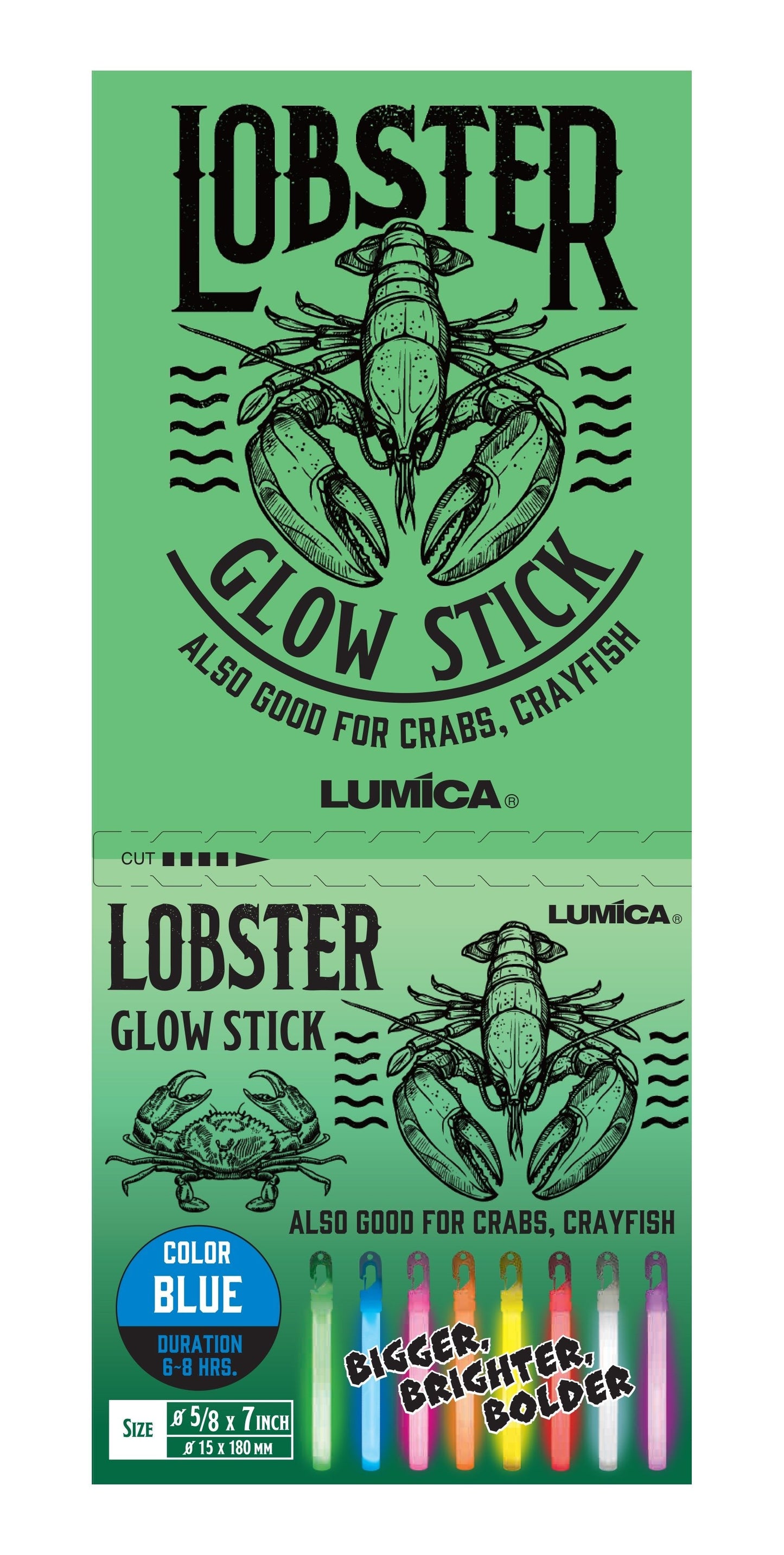 Lobster Glow Sticks 7in