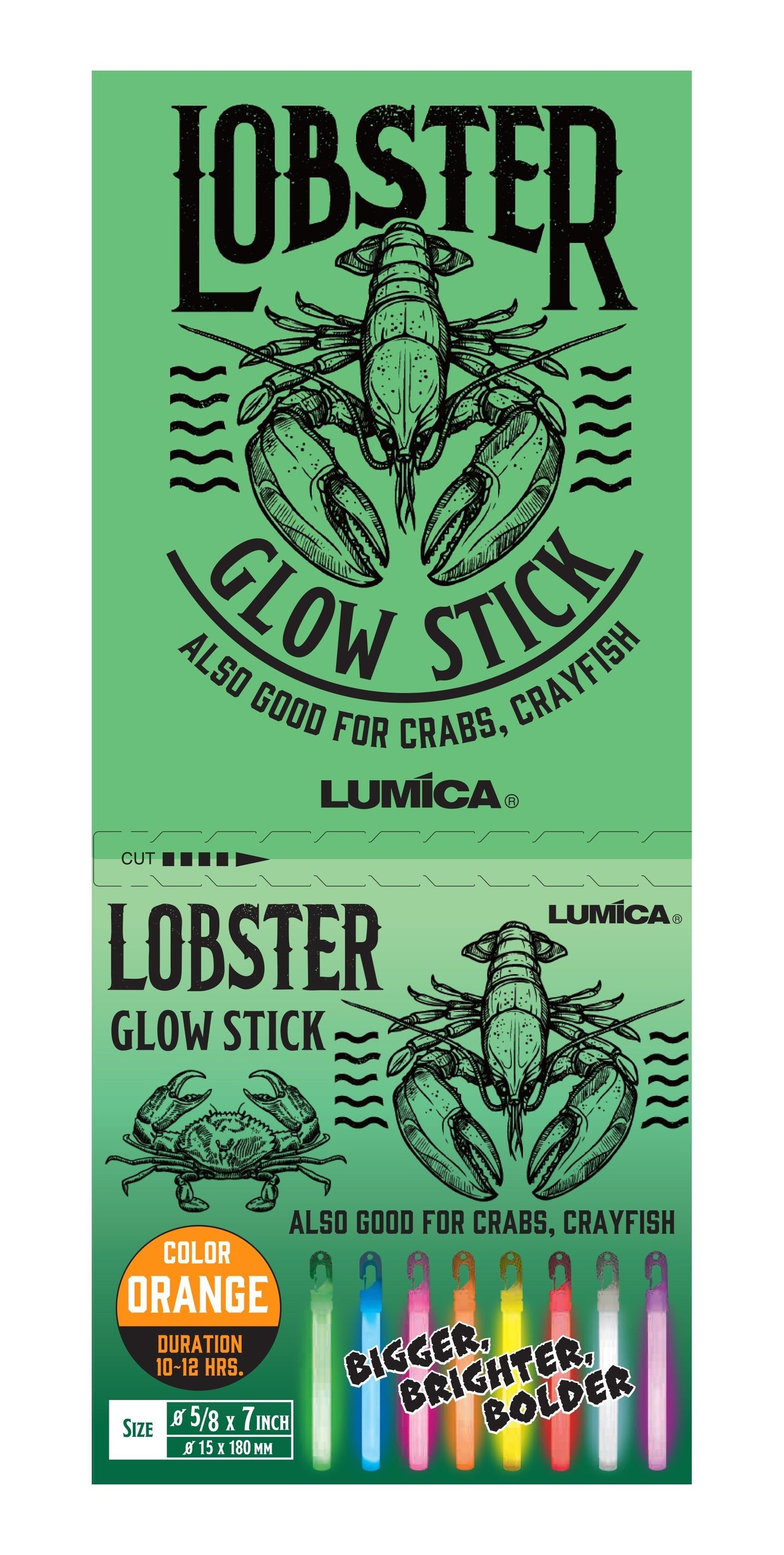 Lobster Glow Sticks 7in