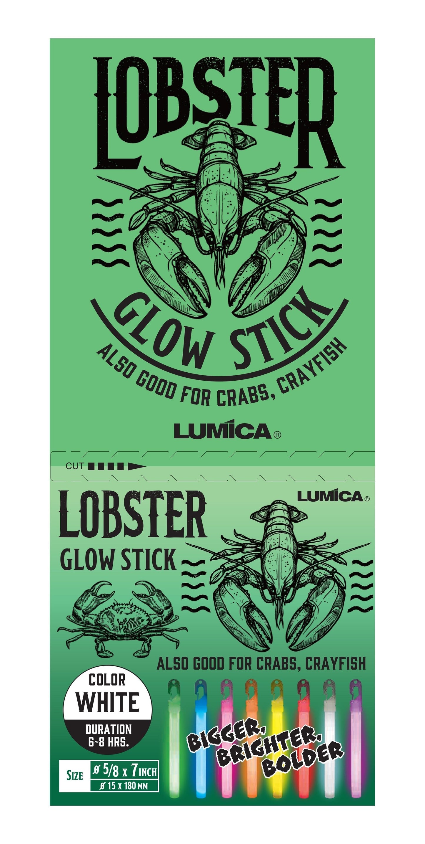 Lobster Glow Sticks 7in