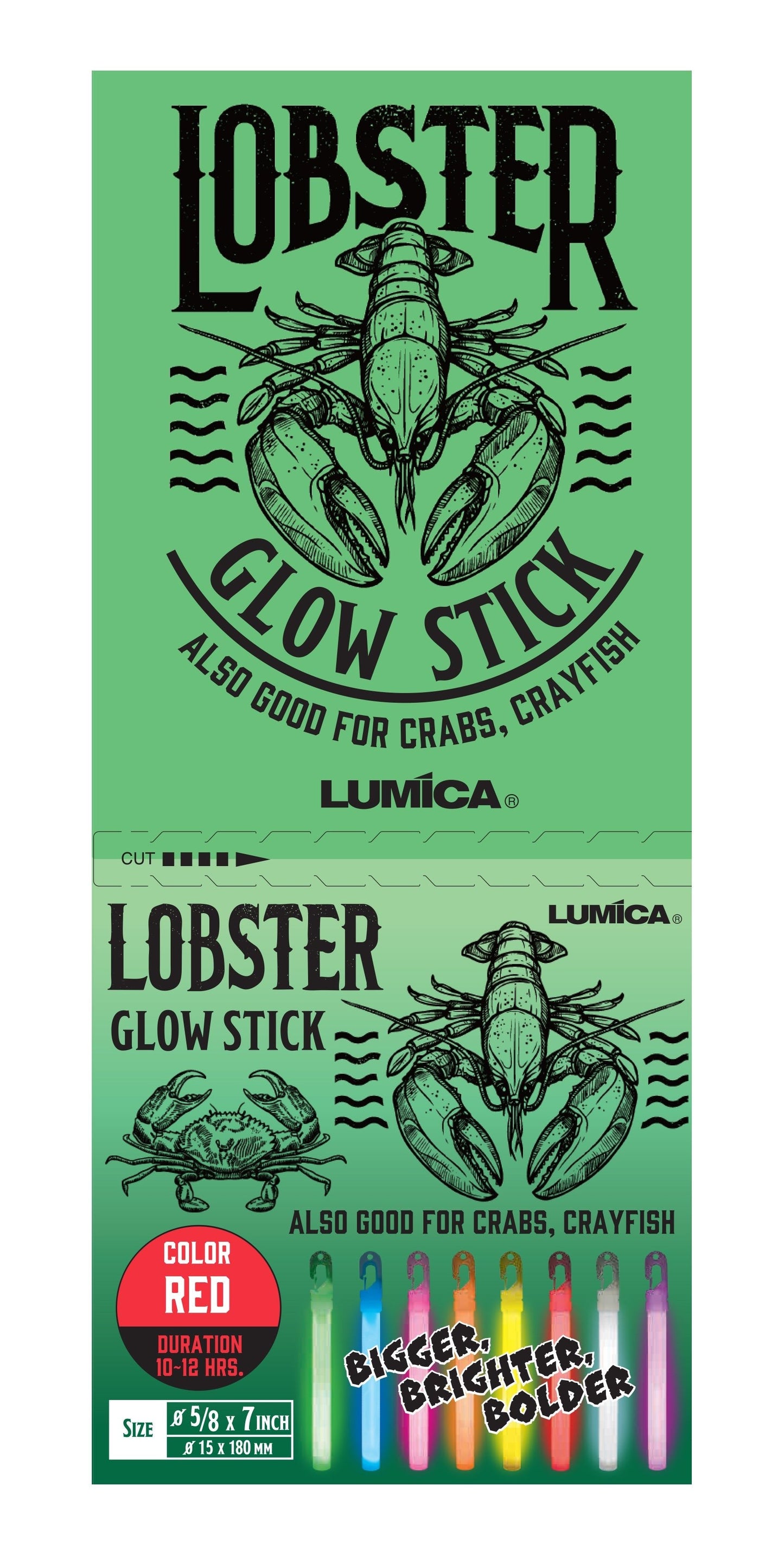 Lobster Glow Sticks 7in