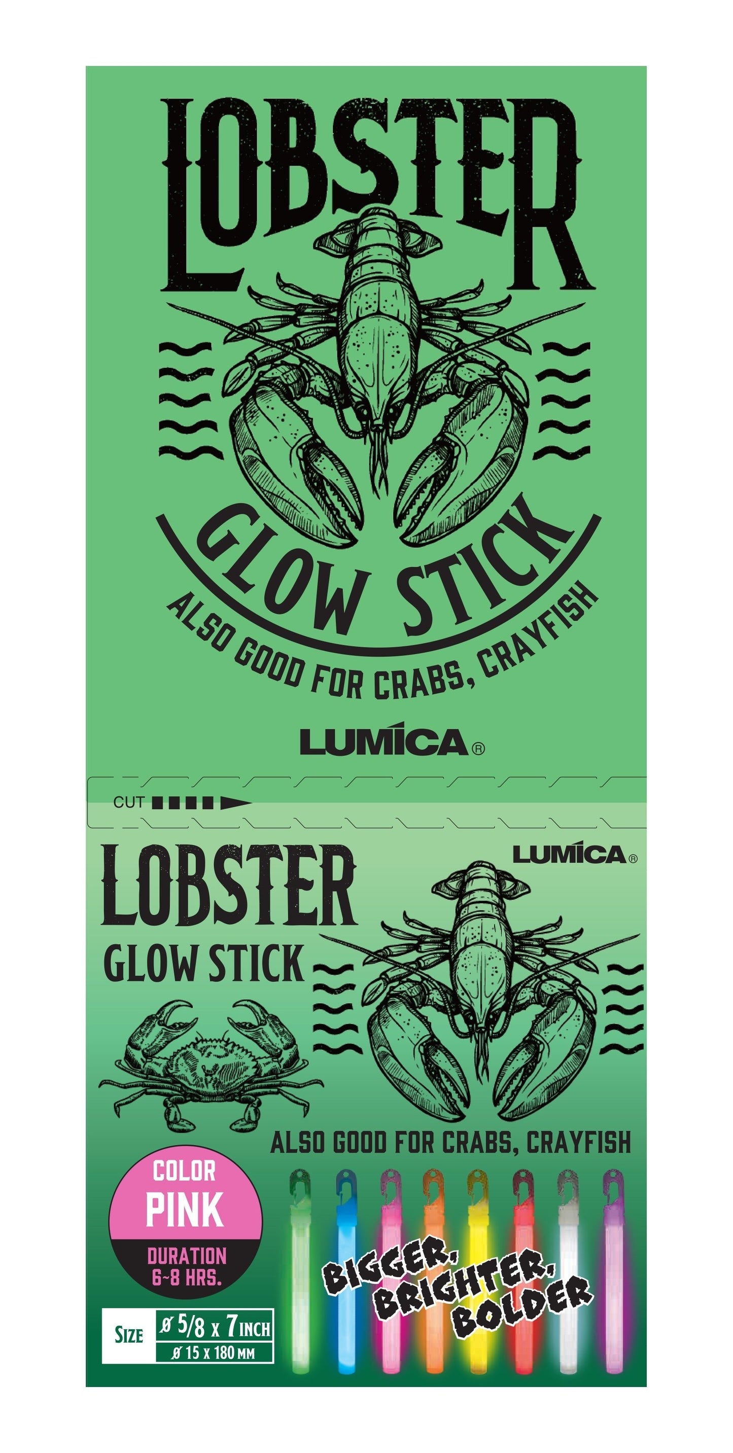 Lobster Glow Sticks 7in