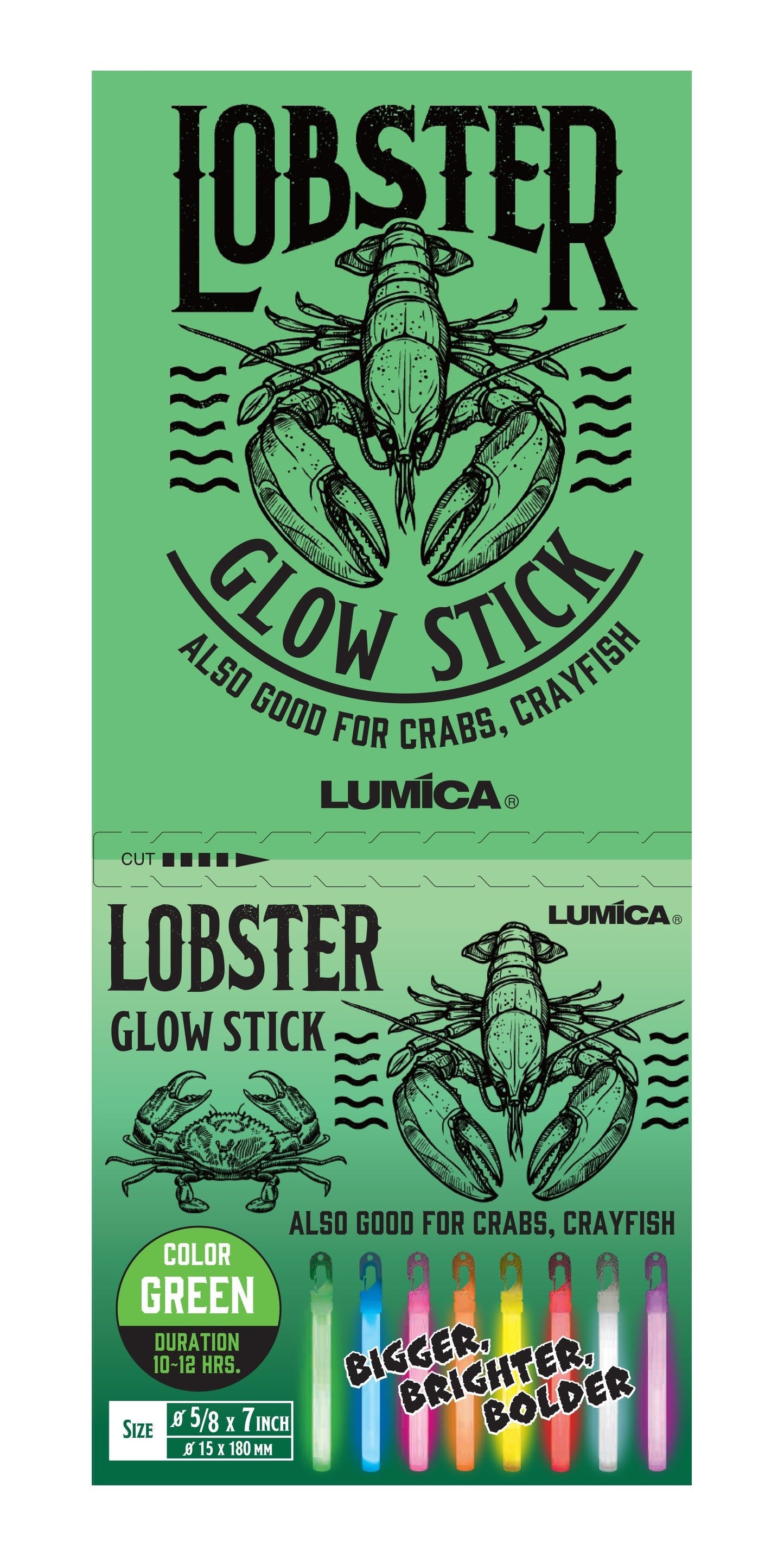 Lobster Glow Sticks 7in